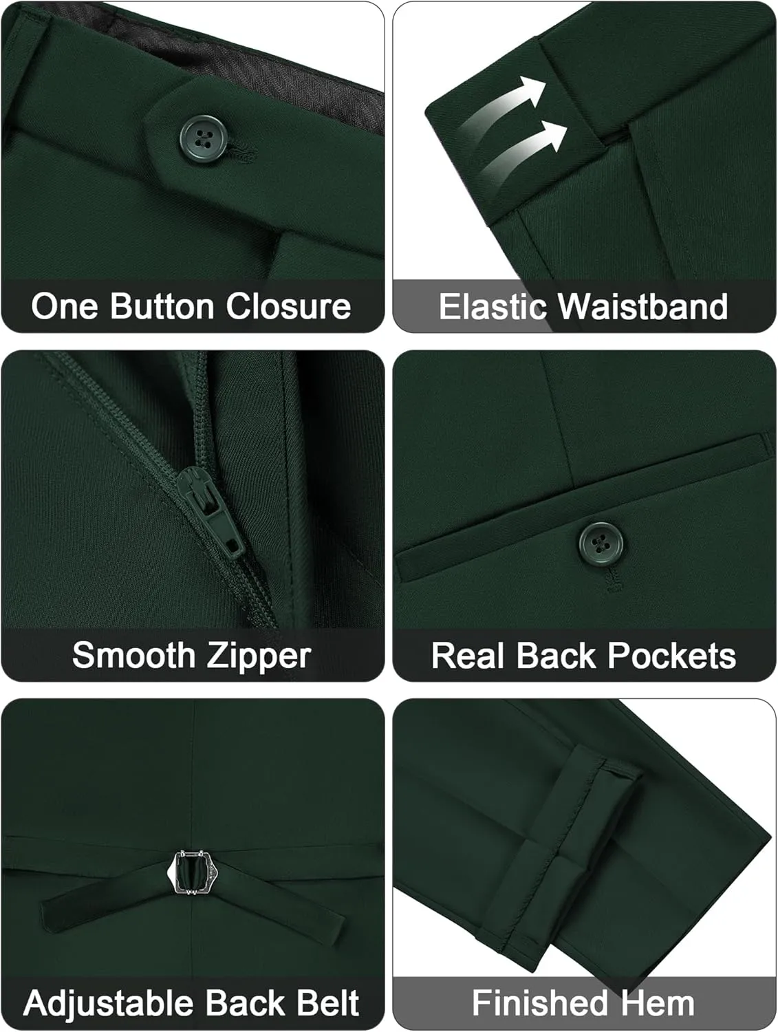 MAGE MALE Men's Slim Fit 3 Piece Suit One Button Solid Shawl Lapel Blazer Jacket Vest Pants Set with Tie Pocket Square