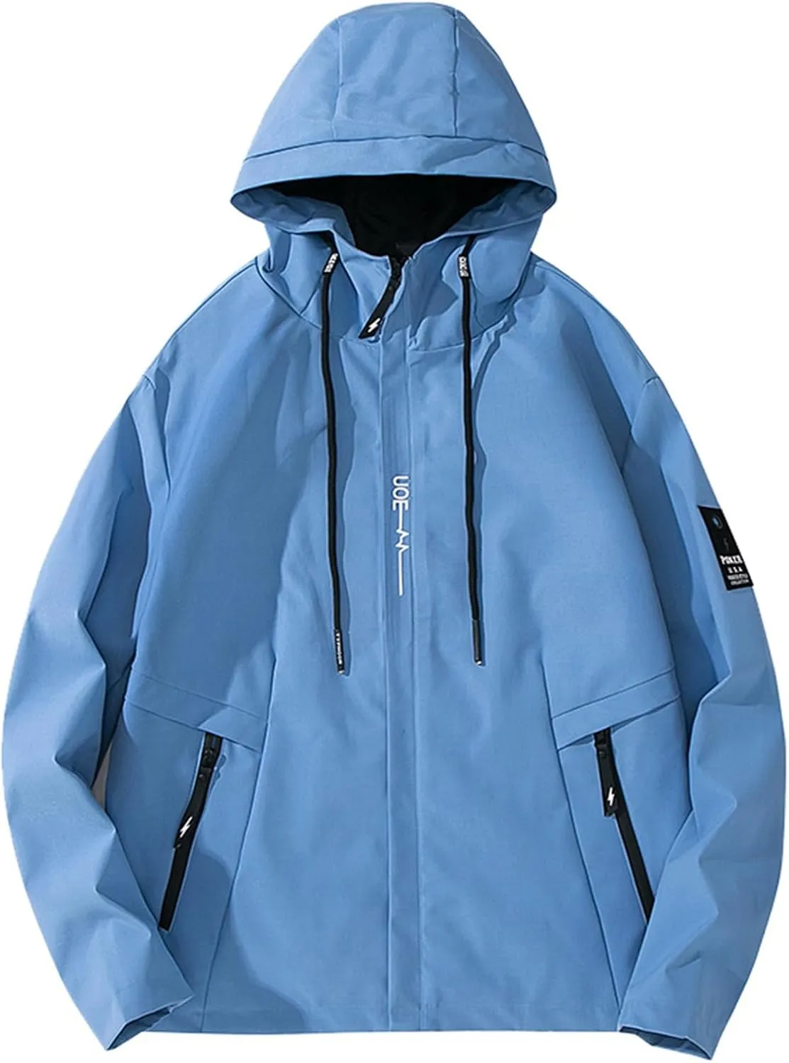 Mens 2023 Winter Hooded Trench Coats Stylish Zip Up Windbreaker Jackets Plus Size Windproof Outdoor Hiking Travel Overcoats