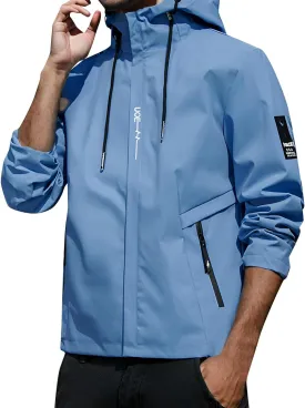 Mens 2023 Winter Hooded Trench Coats Stylish Zip Up Windbreaker Jackets Plus Size Windproof Outdoor Hiking Travel Overcoats
