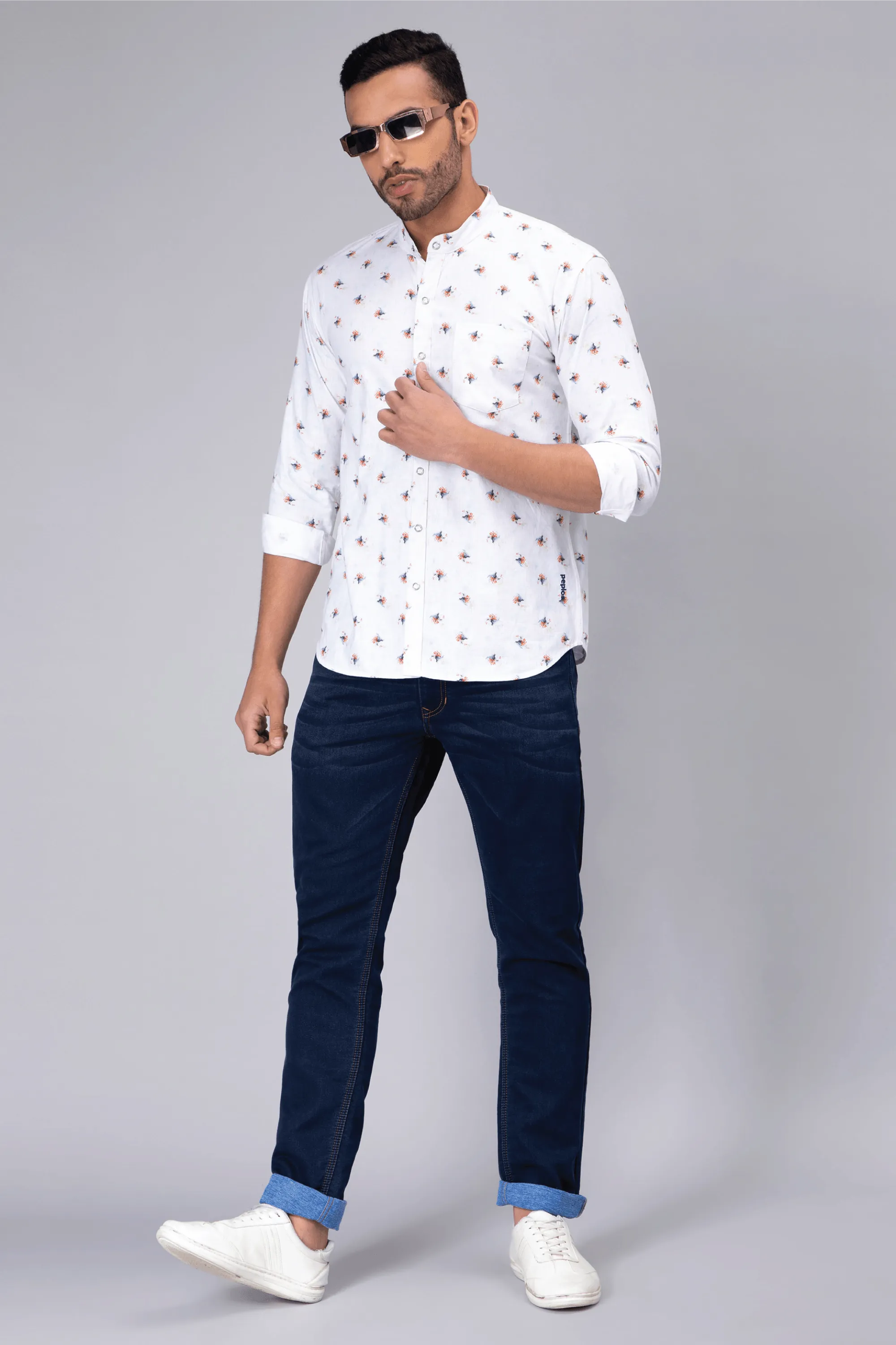 Men's Slim Fit Dark Blue Stretchable Denim Jeans