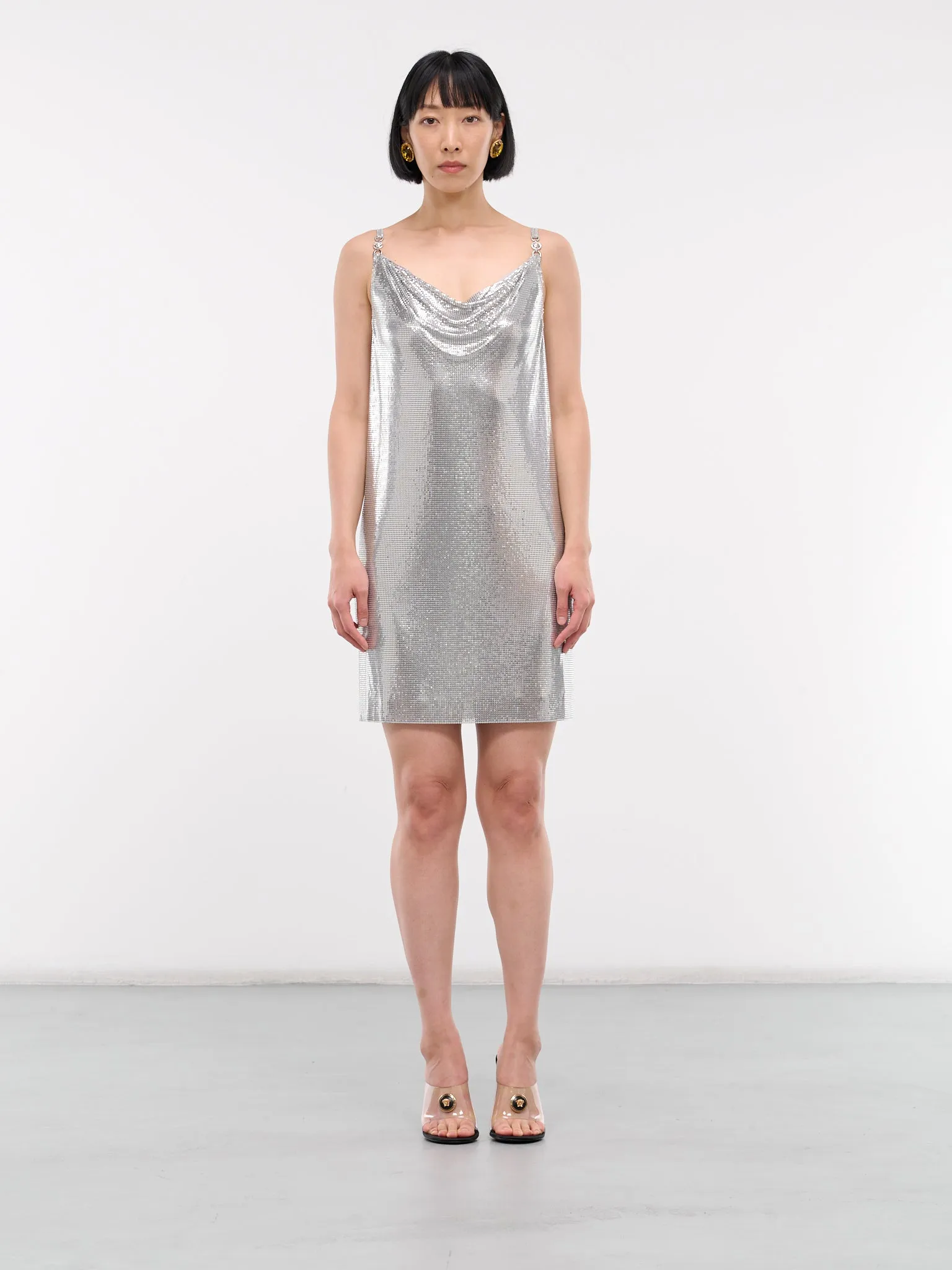 Metal Mesh Slip Dress (1016119-1A11271-1X050-NICKEL)