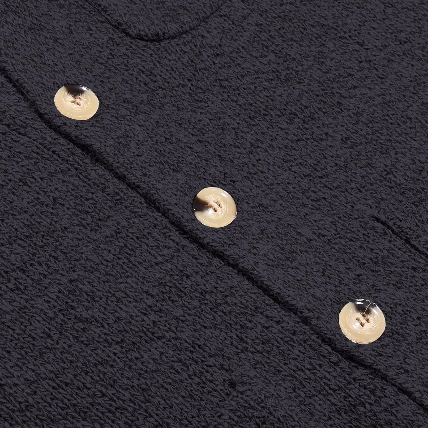 PeQAQ Mens Cardigan Sweater Cable Knit V Neck Button up Sweaters Winter Soft Warm Ribbed Cardigan Sweater Jacket with Pockets