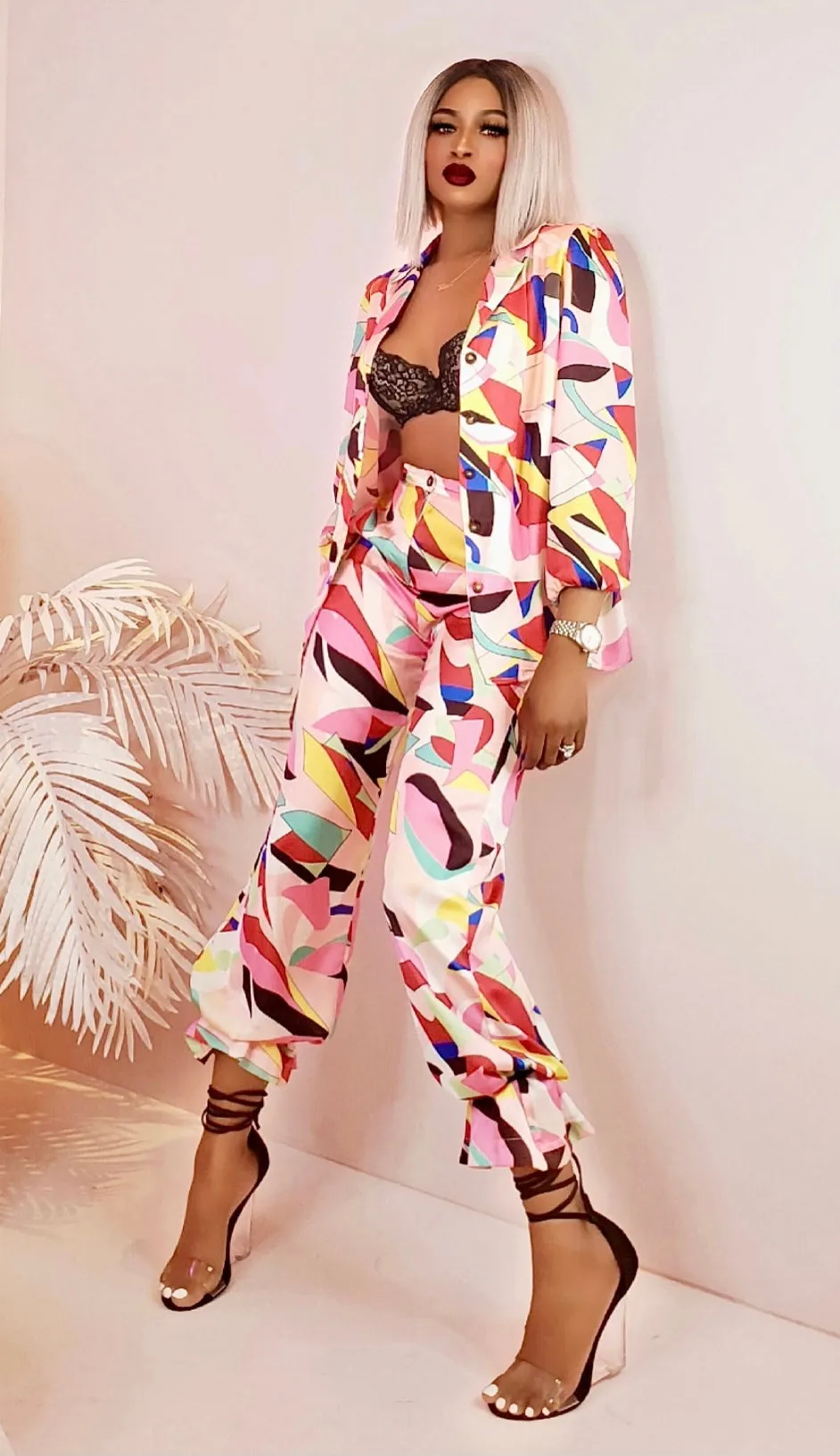PINK MULTI COLOR | PANT SET (Size S - L)