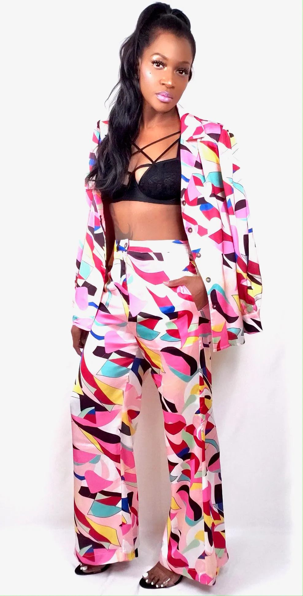 PINK MULTI COLOR | PANT SET (Size S - L)