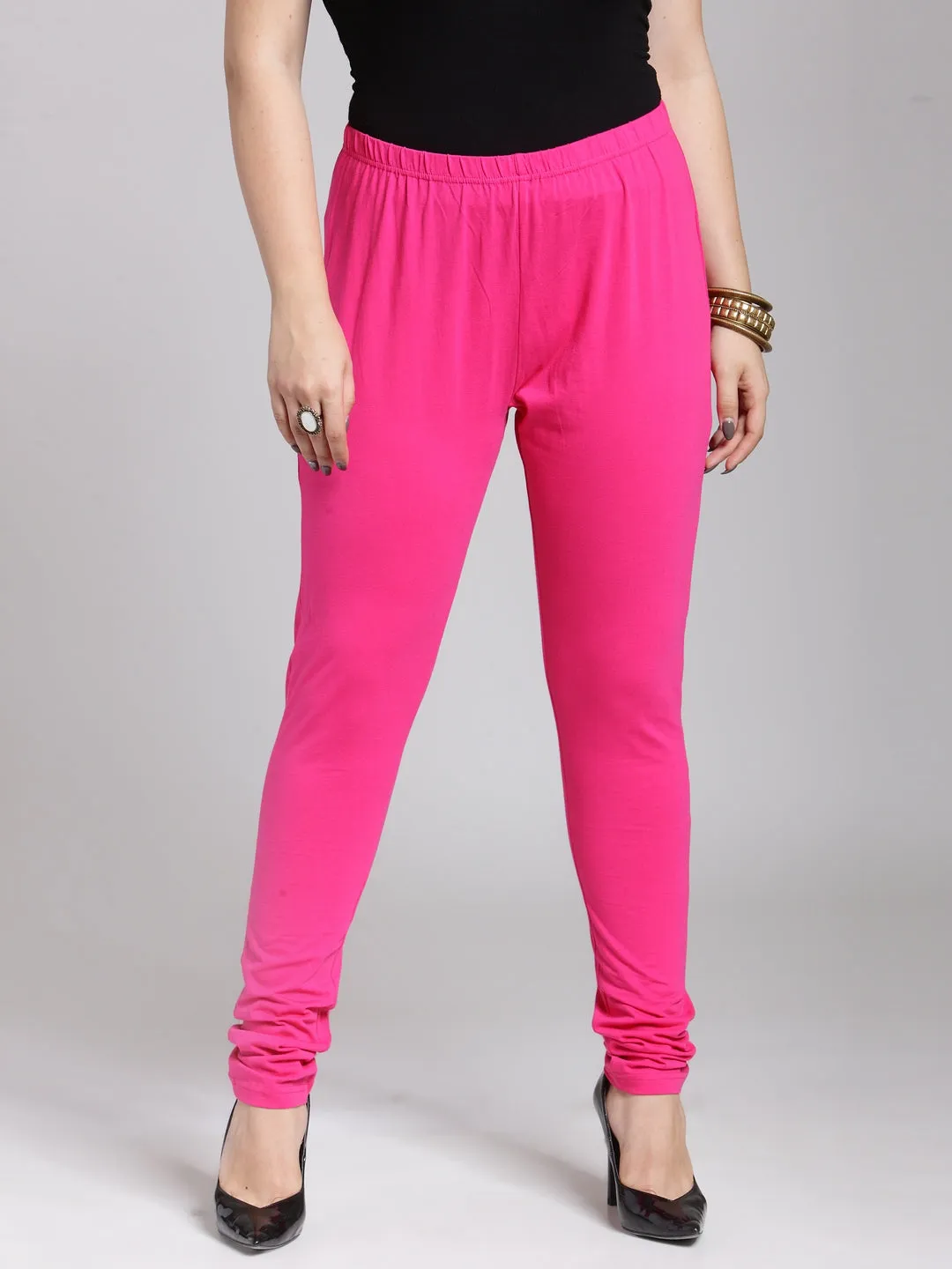 Pink Solid Legging