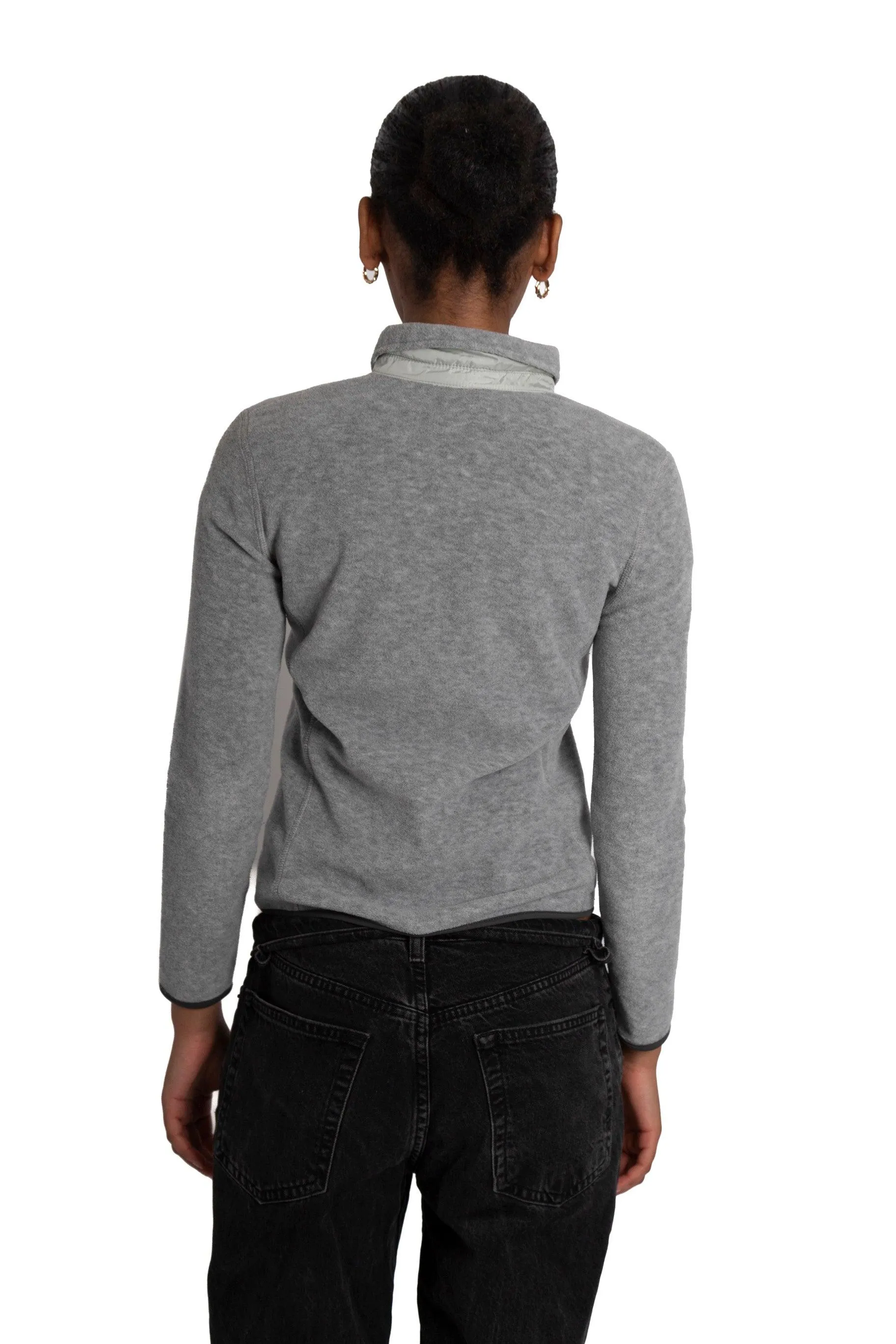 Prada Sport Light Grey Collared Fleece