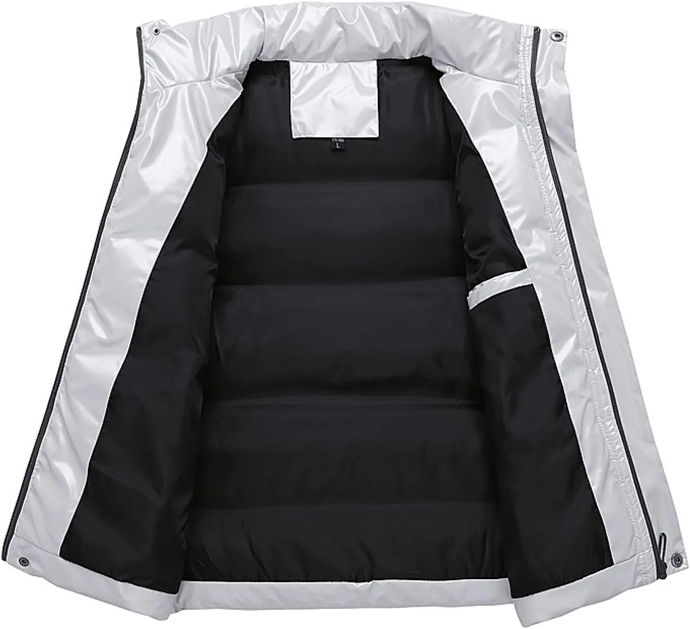 Puffy Vest Men Men's Vest Cardigan High Collar Men's Warm Zip Men's Coats Jackets Stuff for Men Sleeveless Vest for