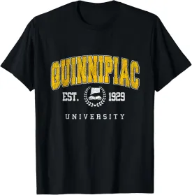 Quinnipiac Arch Vintage College Athletic Sports Design Tee T-Shirt