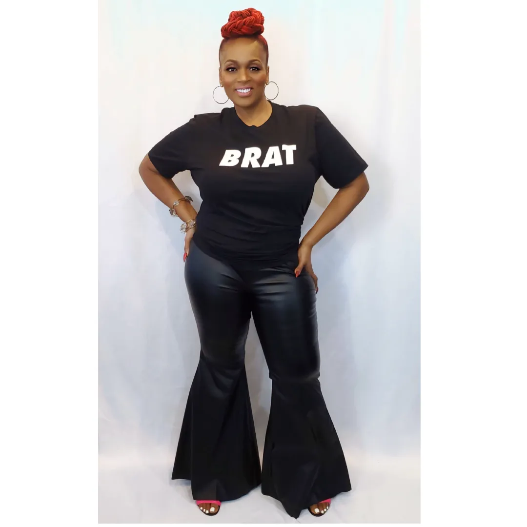 "ROCK THE BELLS" EXTREME FLARE PANTS (Plus Size)