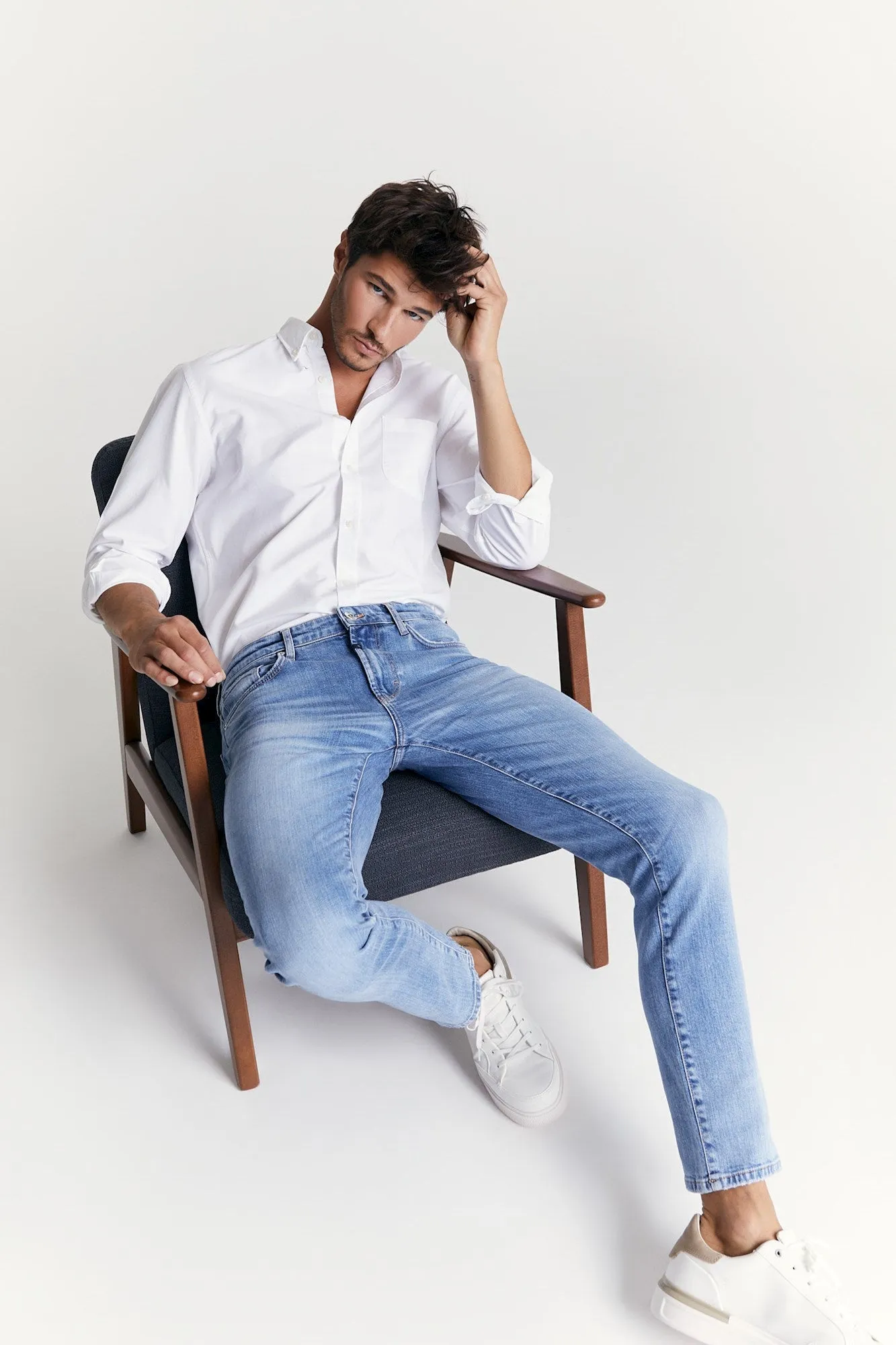 Ray - Slim Fit - Aqua Blue