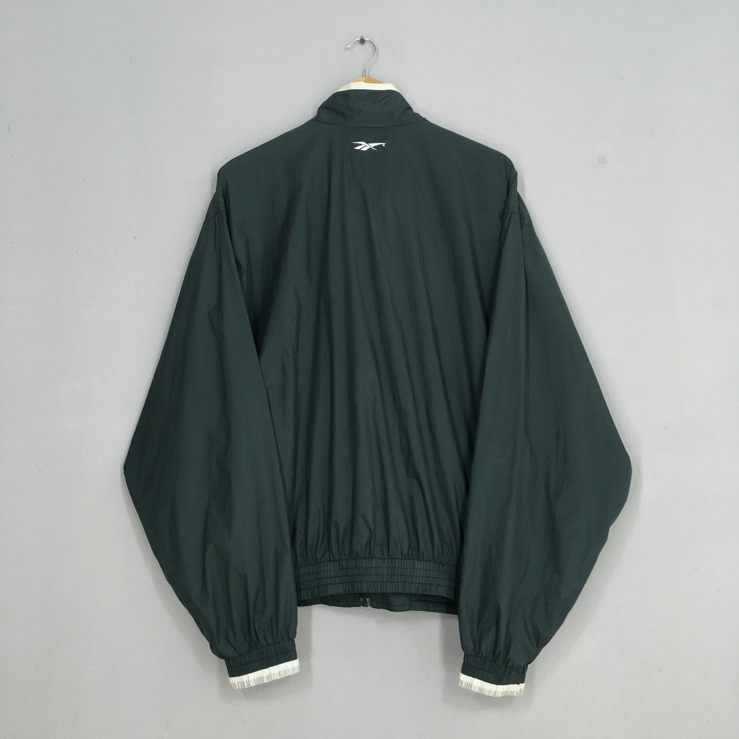 Reebok Sports Windbreaker Green Jacket Large