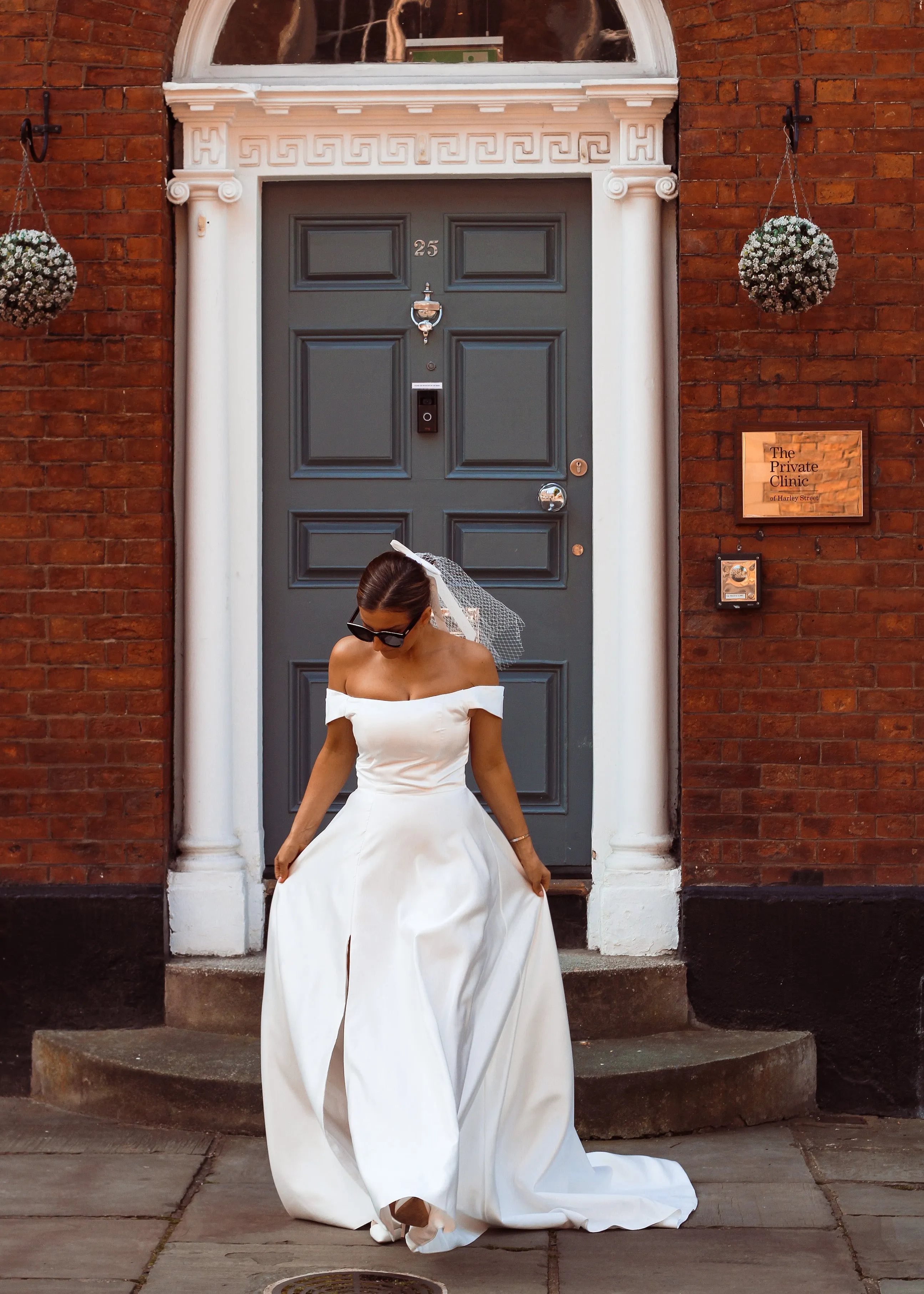 Sample - Abbie Off-the-Shoulder Satin Wedding Dress