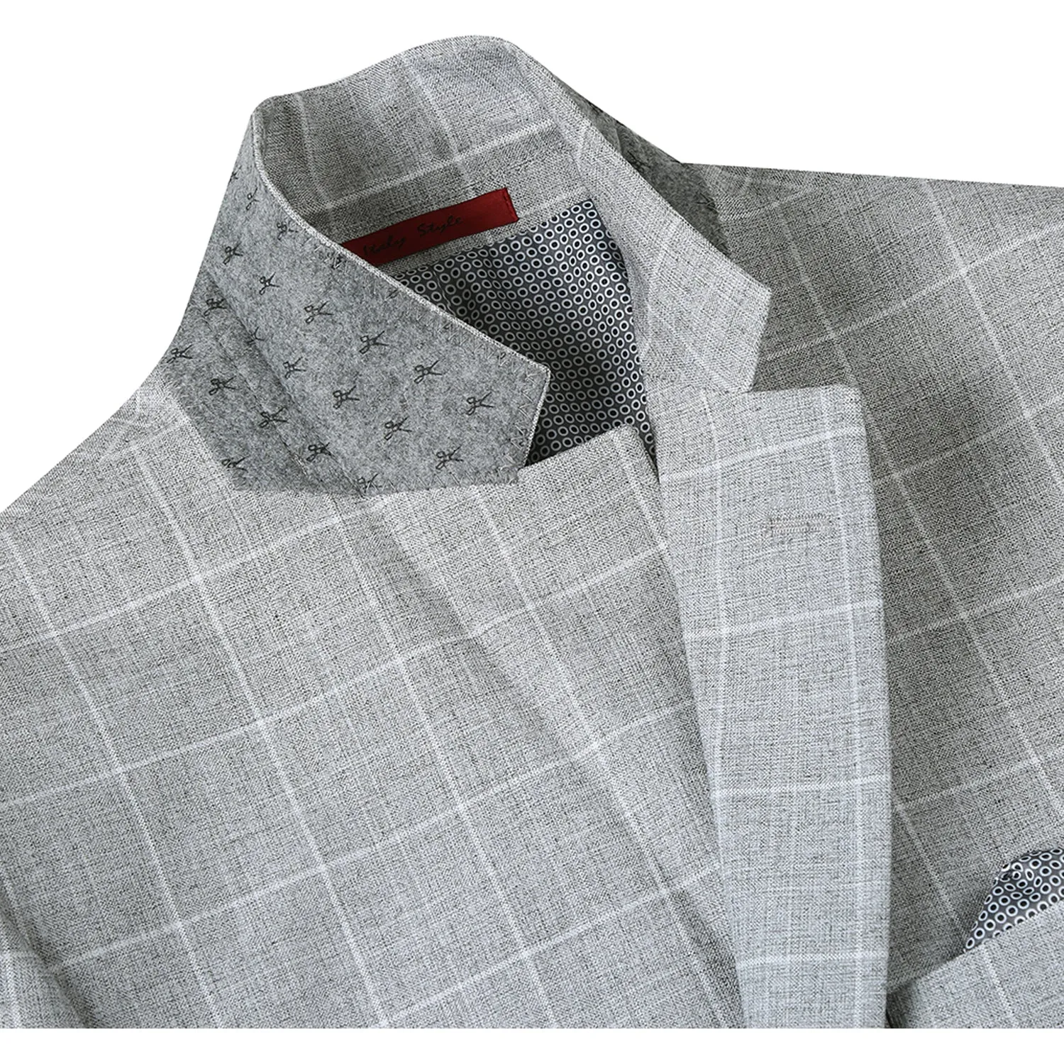 Slim Fit Gray Check Blazer