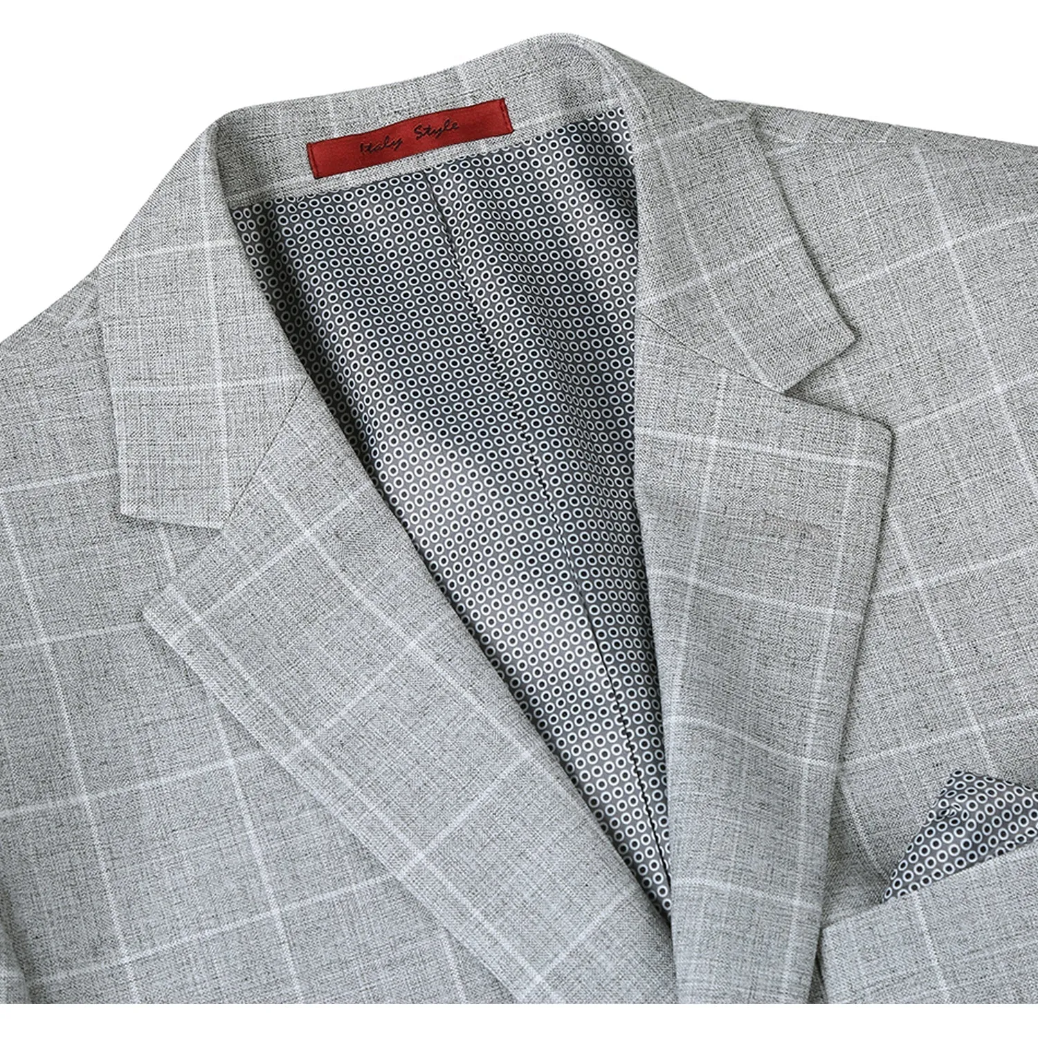 Slim Fit Gray Check Blazer