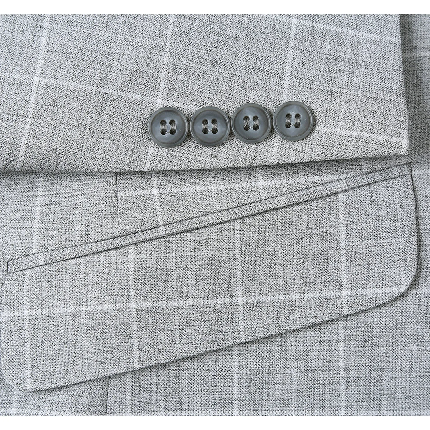 Slim Fit Gray Check Blazer