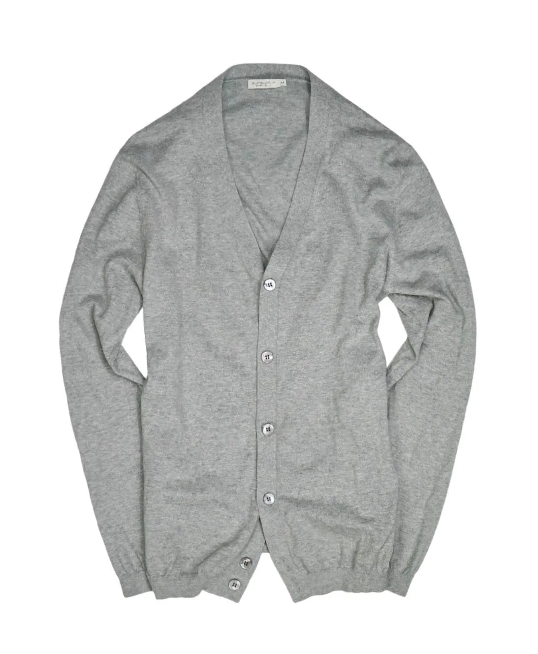 Suitsupply - Grey Merino Wool Cardigan M