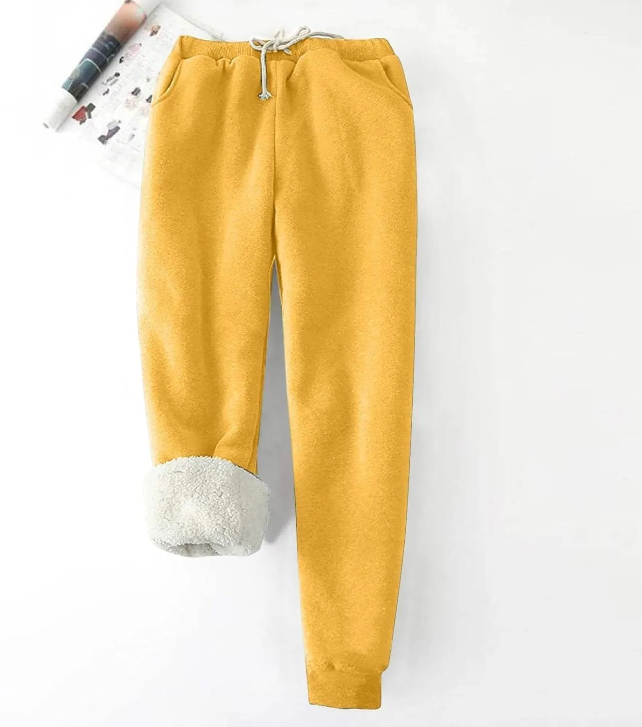 Sweatpants Women Winter Warm Fleece Lined Leggings Women Sherpa Active Running Jogger Pants Womens Fall Fashion 2024