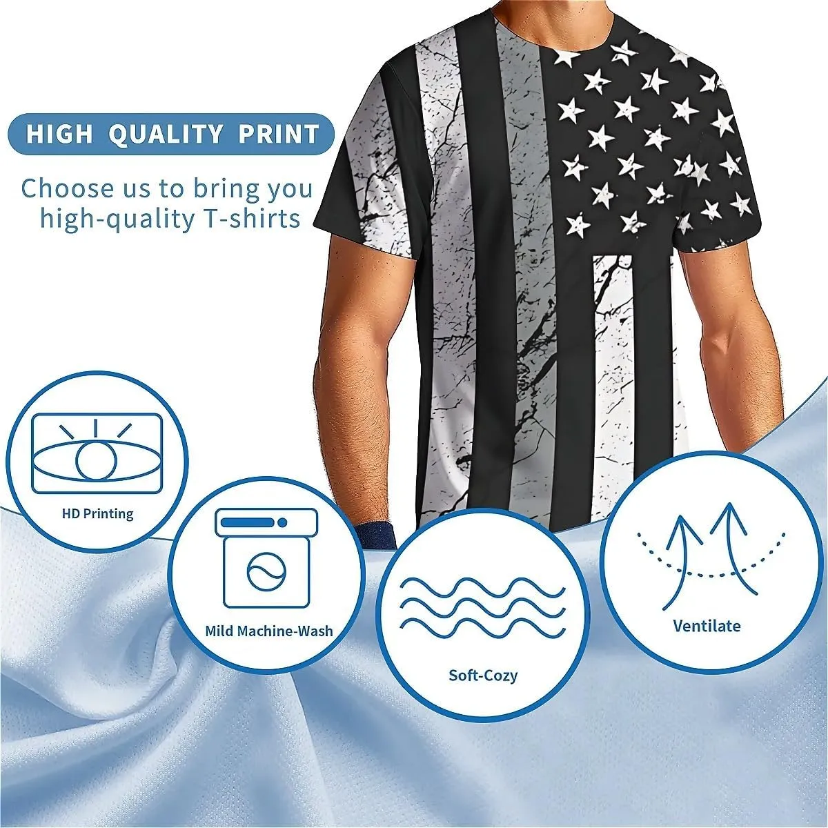 T-Shirts for Men Boys Unisex 3D Printed Shirts Short Sleeve Graphic Tees Shirt