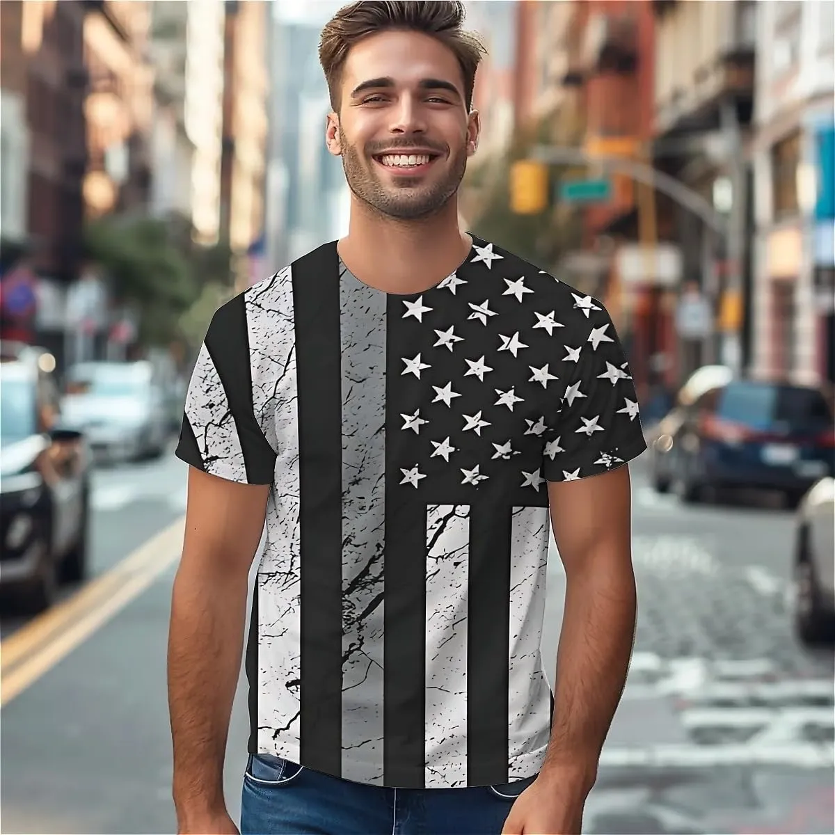 T-Shirts for Men Boys Unisex 3D Printed Shirts Short Sleeve Graphic Tees Shirt