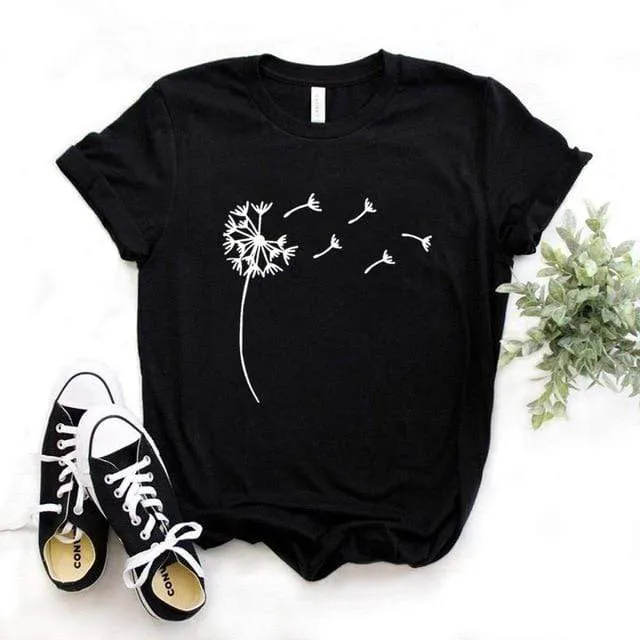Tees Women T Shirt Print Letter T-shirt Casual White Black Pink