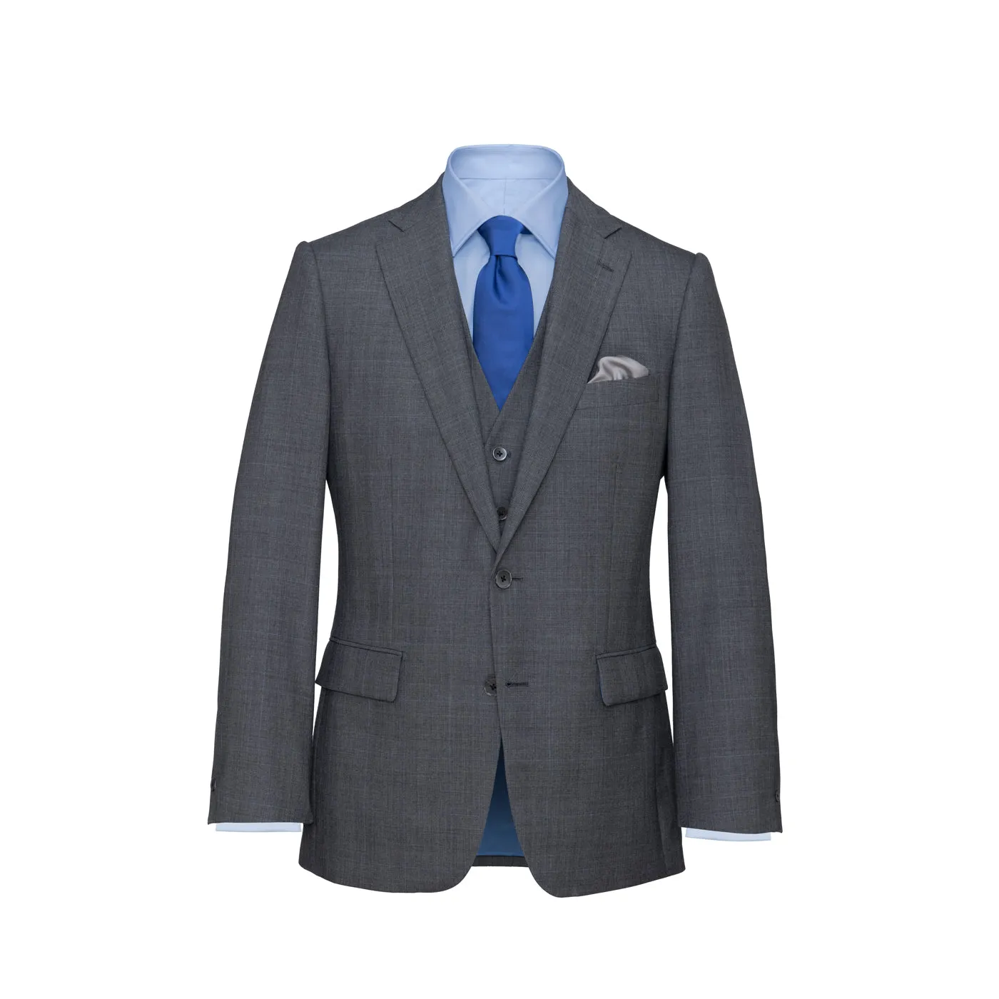 Three-Piece Grey Prince of Wales Suit