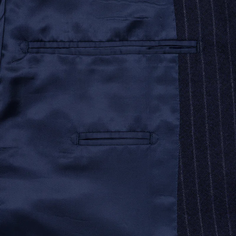 Three-Piece Navy Chalk Stripe Suit