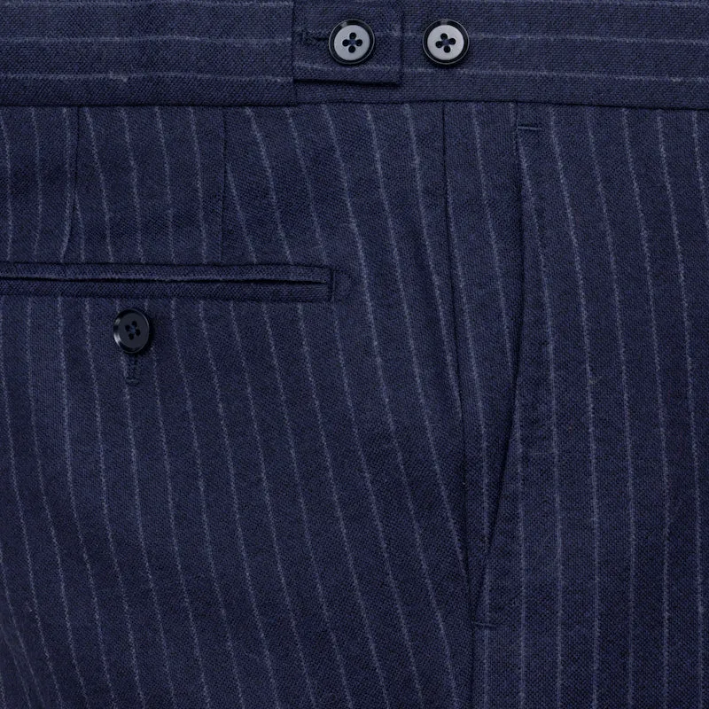 Three-Piece Navy Chalk Stripe Suit