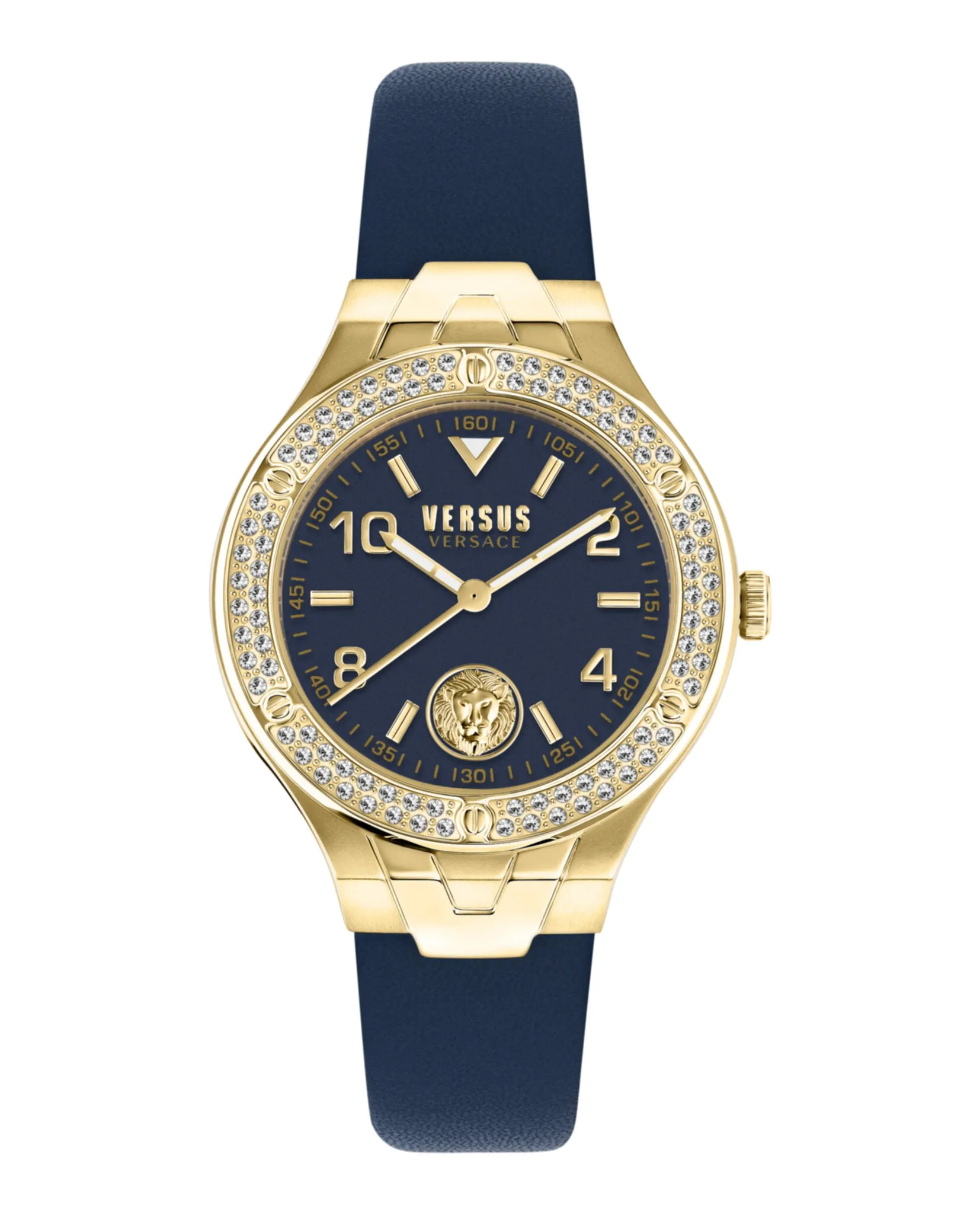 Versus Versace Vittoria Crystal Leather Watch