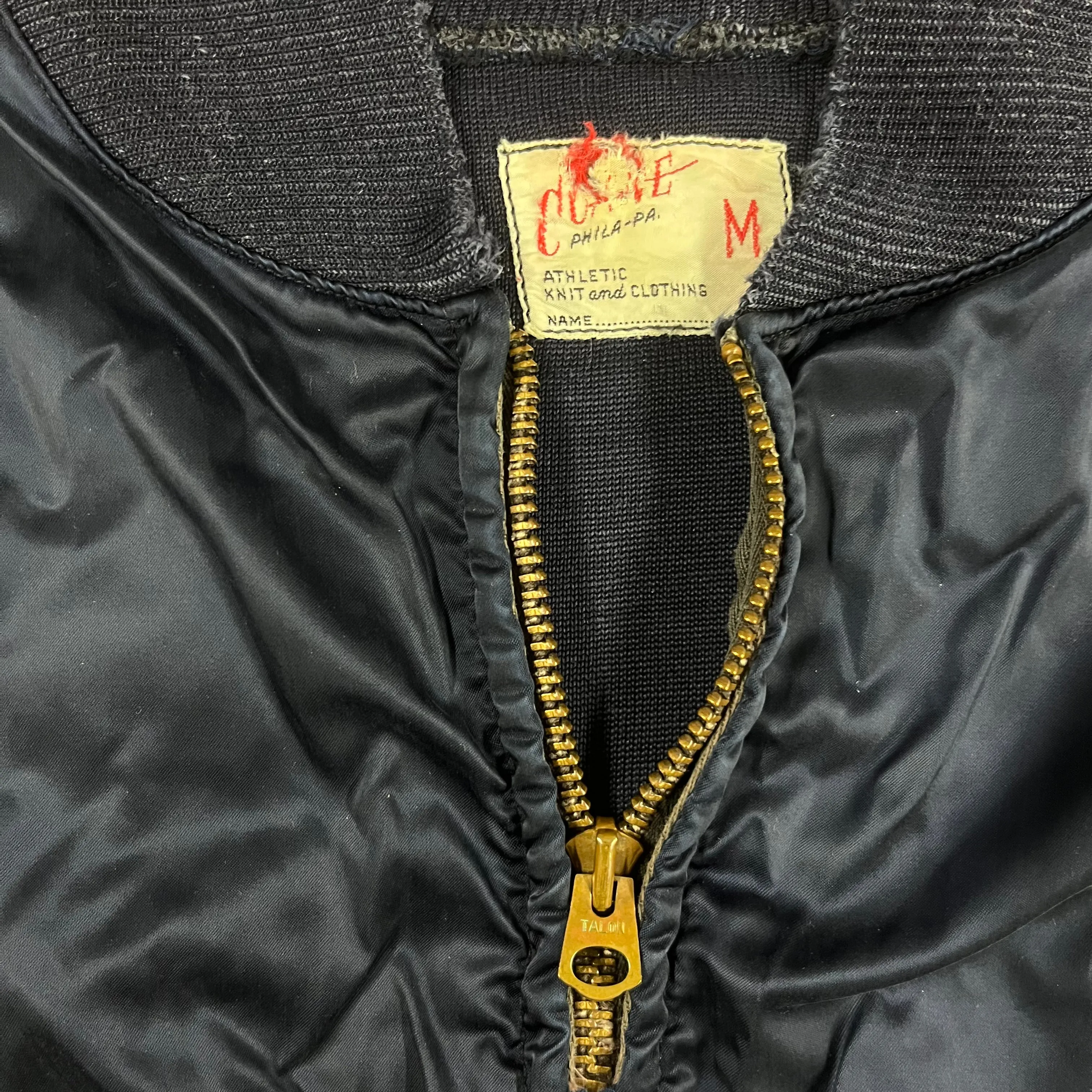 Vintage Coane Philadelphia "HILL" Satin Quarter Zip Pullover