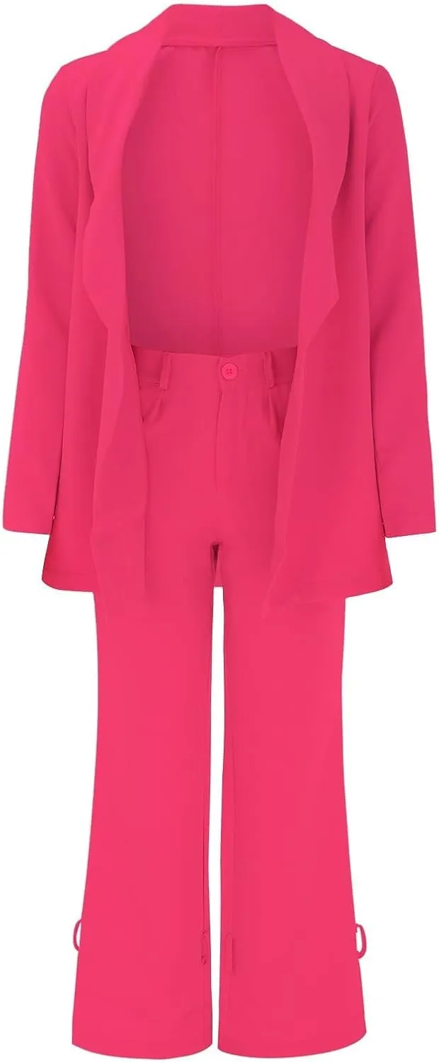Womens 2 Piece Suits Business Trouser Suit Set Ladies Office Slim Fit Formal Blazer Going Out Blazer Jackets